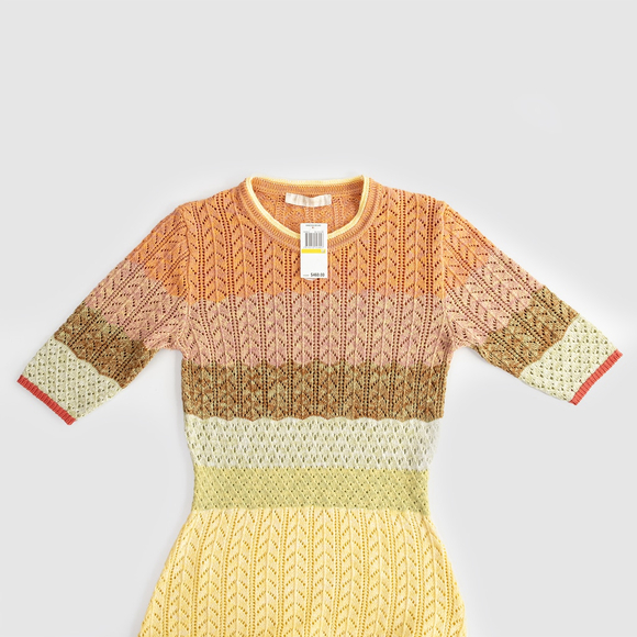 NWT Vanessa Bruno Coronille Knit Midi Sweater Cotton Blend Dress $460 - Size M - Picture 8 of 13